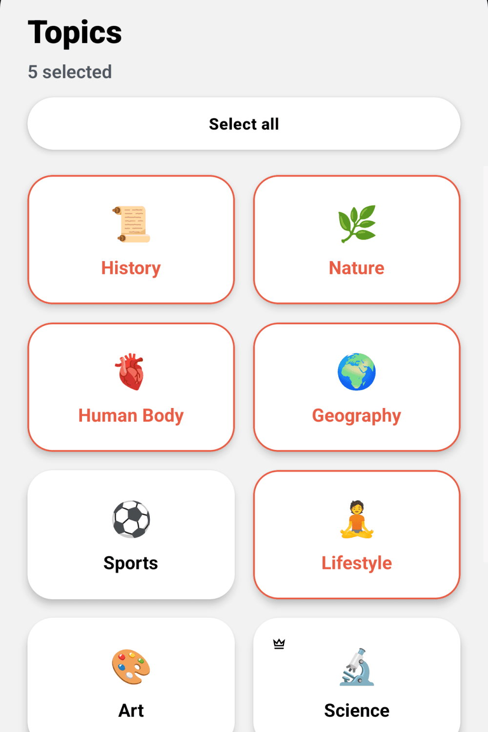 Topics placeholder